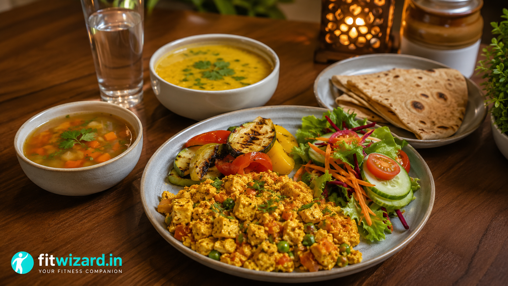 Best dinner for weight loss with healthy Indian meals including paneer vegetables soup and salad